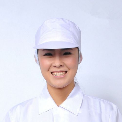 Elastic PolyCotton Catering Baker Kitchen Cook Chef White Hat Costume Snood Cap/