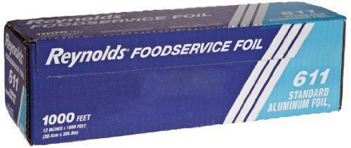 Reynolds Wrap 611 Standard Aluminum Foil Roll, 12&#034; X 1000 Ft, Silver