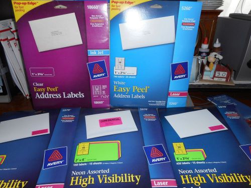 AVERY 5979, 5978, 5979 AND 18660 LABELS NEW