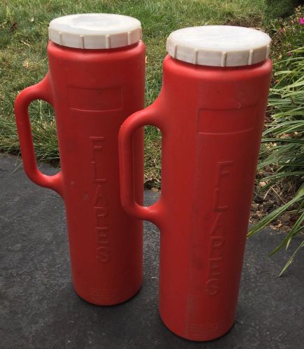 Road flare containers 2 fire police ems street safety traffic control emergency for sale