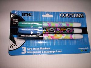 Inc~dry erase markers - fine point - green, blue &amp; black ~pack of 3~ by inc for sale