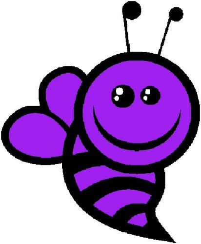 30 Custom Purple Bee Personalized Address Labels