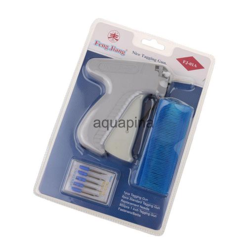 Standard Clothes Price Label Tagging Gun+6 Tagging Needle+800 Barb Blue