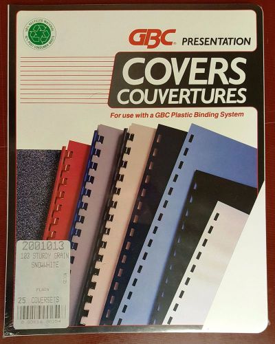 Gbc 2001013 presentation cover snow white 11.25&#034; x 8.75&#034; binding cover 25 covers for sale
