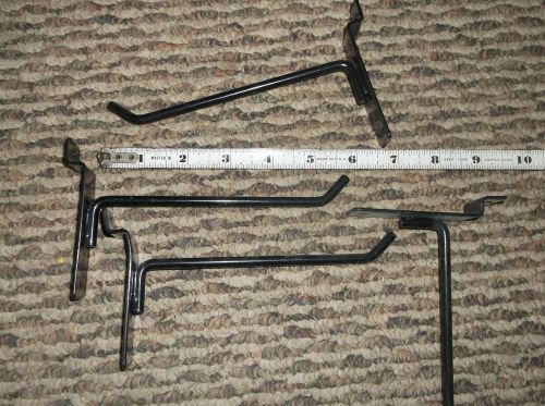 Lot of 105 Metal Slatwall Hooks Pegs 6 inch Black Used
