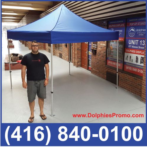 Heavy Duty Outdoor 10 x 10 EZ Pop Up Canopy Instant Tent Commercial Grade (BLUE)