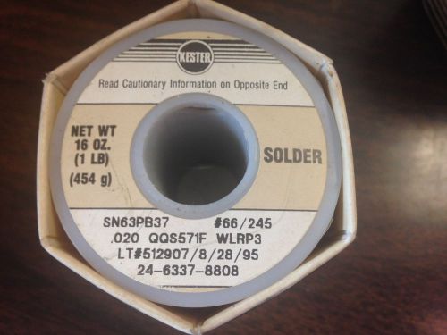 Kester solder roll - 63/37, dia. .020, #66/245 new old stock for sale