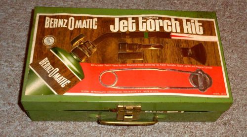 Vintage Berzn-o-matic Propane Jet Torch 5-piece plus  Kit NO PROPANE Take a LOOK