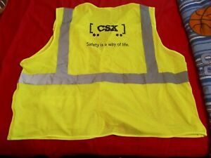 CSX Transportation Safety Vest  Breakaway Vest CSX approved  Brand NEW neon vest