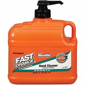 Permatex 23217 Fast Orange Smooth Lotion Hand Cleaner with Pump, 1/2 Gallon