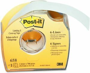 Post-it® Labeling and Cover-Up Tape , 1 x 700 Inches, White (658)