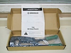 Greenlee 724 BX Stud Punch 1-1/4&#034; Square Hole New Free Shipping
