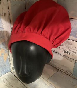 Custom Chef Hat Bakery Adjustable Cooking Chef Designs Brand Size Large Red