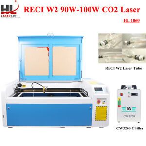 RECI 100W Laser Cutter Engraving Machine Color Separation Auto Focus DSP System