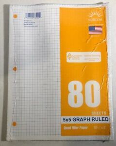New Norcom Graph Filler Paper 5x5 Ruled 1 - Pack