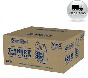 Member&#039;s Mark T-Shirt Carry-Out Bags (1,000 ct.) **Free Shipping**