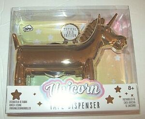 Unicorn Tape Dispenser Magical Gold Edition by NPW with Rainbow Tape 4&#039;x6&#039; New