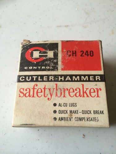 Cutler hammer 40 amp 2 pole circuit breaker ch240 120v/240v tan handle nos. for sale