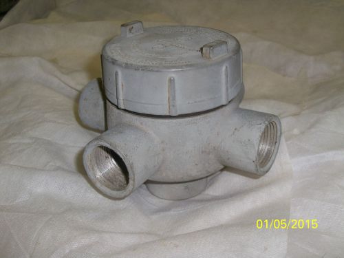 Hubbell/ killark gecxat-3, 1 inch, 5 hub, exp. prf. haz. loc. conduit box for sale