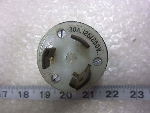 Hubbell 30a 125/250v twist-lock plug l10-30p, used for sale