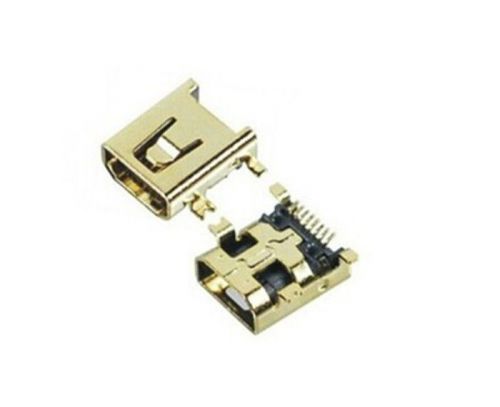 10 pcs Gold Mini USB 8 Pin Female SMT Socket Connector