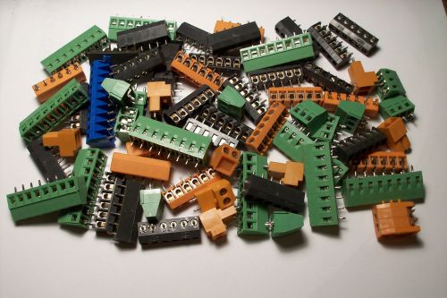 Sixty-five 2-3-6-8-10-12 position PC board screw terminals  3rd similar of three