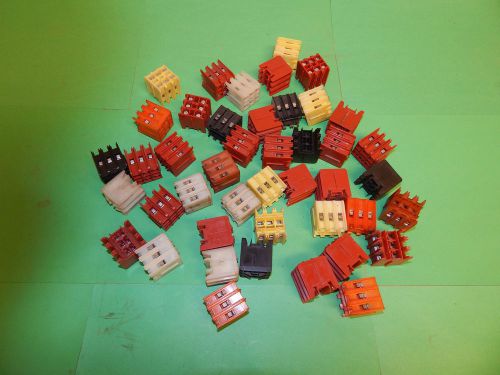 Lot of 43 miscellaneous 3 pole terminal blocks for sale