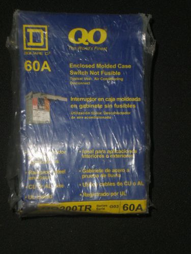 Square d 60a enclosed molded case switch qo200tr for sale