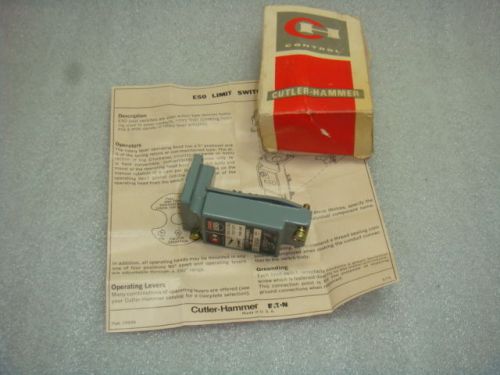 NEW CUTLER HAMMER, E50SA LIMIT SWITCH BODY AND E50DT1 OPERATING HEAD, NEW IN BOX