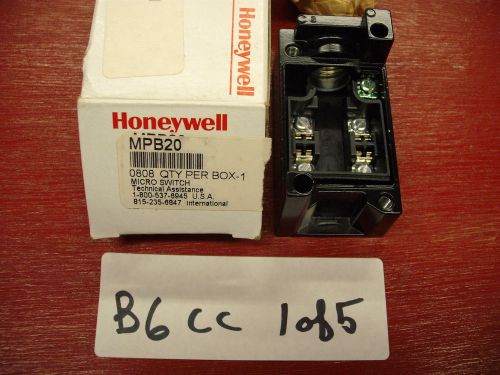 HONEYWELL MICRO SWITCH MPB20 RECEPTICLE FOR LIMIT SWITCH ~ New in Box ~