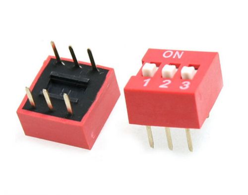 20 pcs 2 row 6 pin 3p positions 2.54mm pitch dip switch red for sale