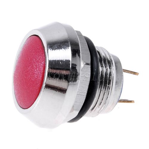 12mm Red Hot Power Round Head Brass Push Button MOMENTARY Switch Screw Terminal