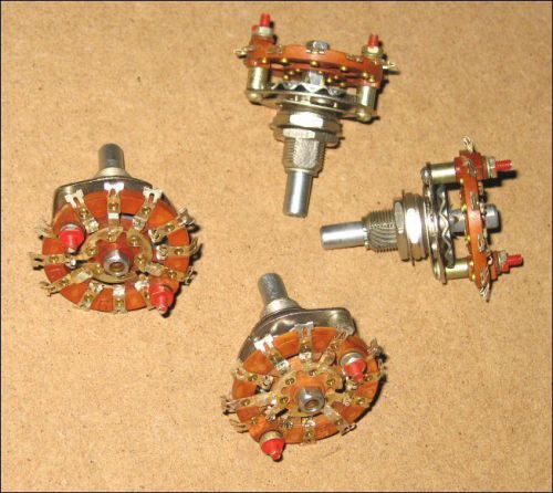 3-pole 3-throw 3p3t rotary switches. lot of 4 for sale