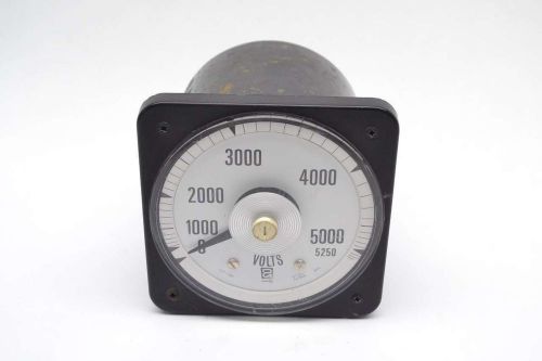 Pcg switchgear 077-080 4in dia panel 0-5250v-ac voltage meter b411632 for sale