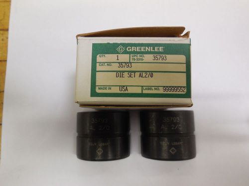 Greenlee ka12-2/0 aluminum die set color code olive for sale