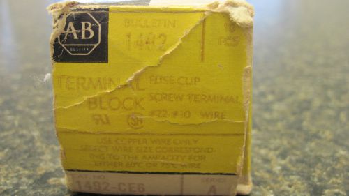 Allen bradley lot of 5 1492-ce6 terminal block fuse clip for sale