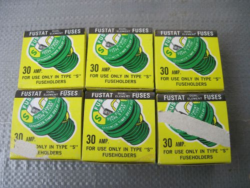 Vtg. Plug Electric Fuses.. Six Boxes or 24 Thirty Amp Fuses..