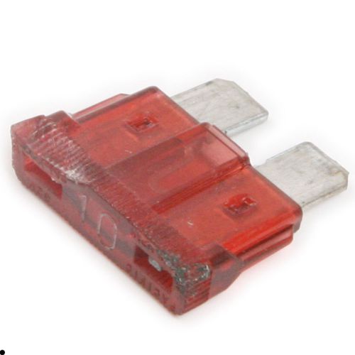 10 pcs 10 amp automotive car truck suv plug in mini blade fuses red 4mm pitch for sale