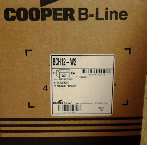 COOPER BCH12-W2 3/4 CABLE HOOK TO ROD/WIRE FASTENER BOX OF 50