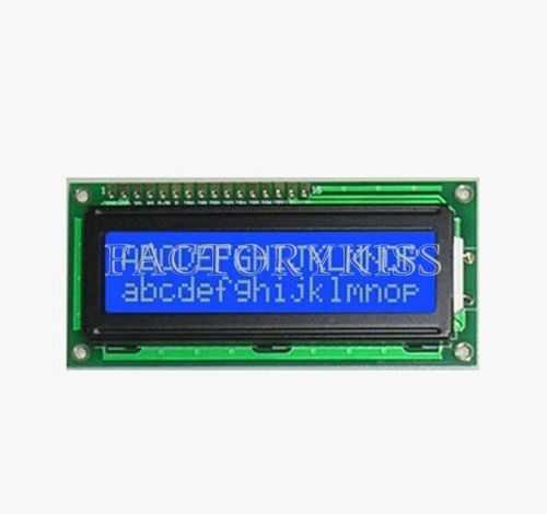 16x2 1602 LCD Character Module LCM Blue Backlight White On Blue 5V FKS