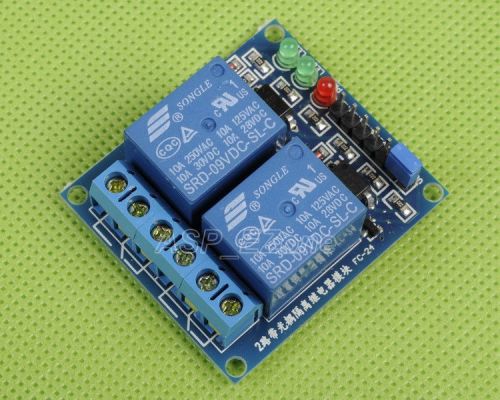9v 2-channel relay module with optocoupler low level triger for arduino new for sale