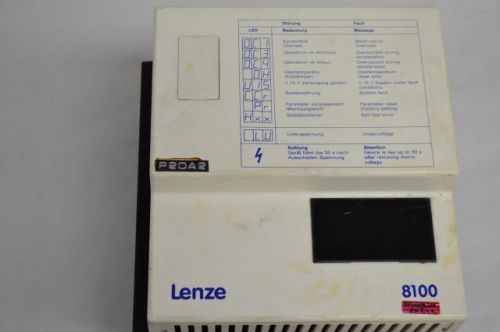 Lenze 8101 mp.4c.12 8100 inverter ac motor drive d206222 for sale