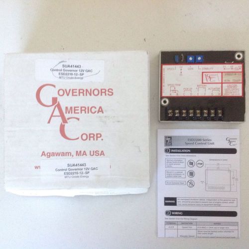 Esd 2210-12 Used Speed Control Unit. Governors Of America