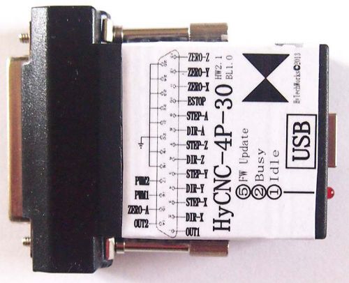 4 axis 30KHz USB CNC adapter,MACH3 plugin,homing,tool setting,slave axis,API