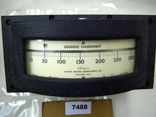 (7488) alnor temperature gauge meter 125904 0-300 5 1/2&#034; deep for sale