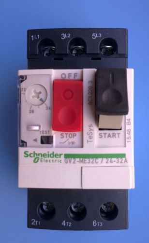 Schneider electric circuit breaker tesys telemecanique gv2me32c 24-32a for sale