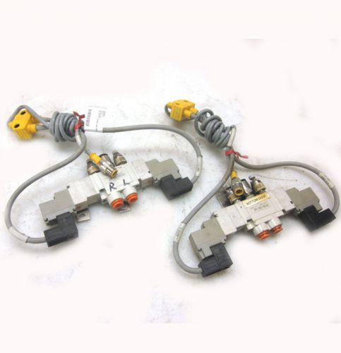 Lot of 2 smc sy7420-5dz-n9t solenoid valve 24vdc w/ 2 turck vb2-rs-4.5t cable for sale