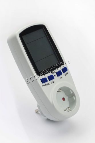 Eu style energy meter, watt voltage volt meter monitor analyzer w/ power factor for sale