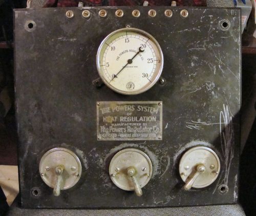 Authentic vintage gauge panel for a heat exchanger/regulator - steampunk for sale