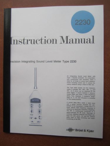 Bruel  Kjaer  B &amp; K 2230 Sound Meter Manual  of Operation 2231 2236 2238 B&amp;K